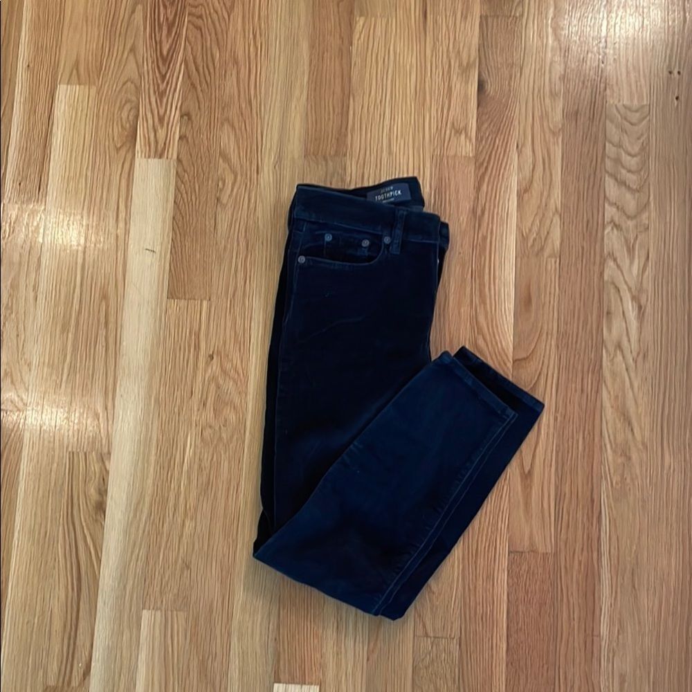 J Crew Black Velvet Pants -